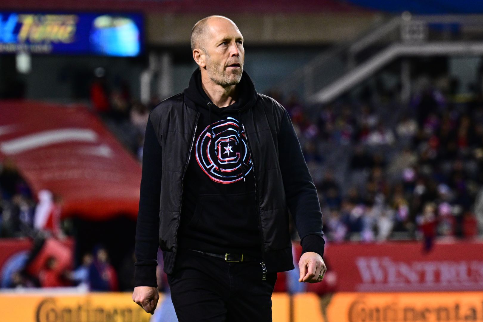 Fire head coach Gregg Berhalter during the match against FC Cincinnati on April 19, 2025