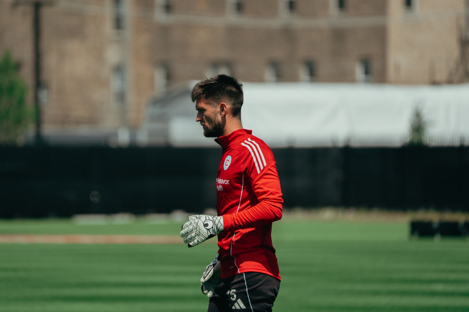 Goalkeeper Jeff Gal at Fire training on June 23, 2025