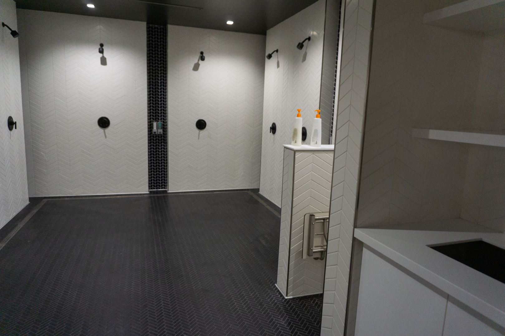 First team showers at the Endeavor Health Performance Center on March 3, 2025