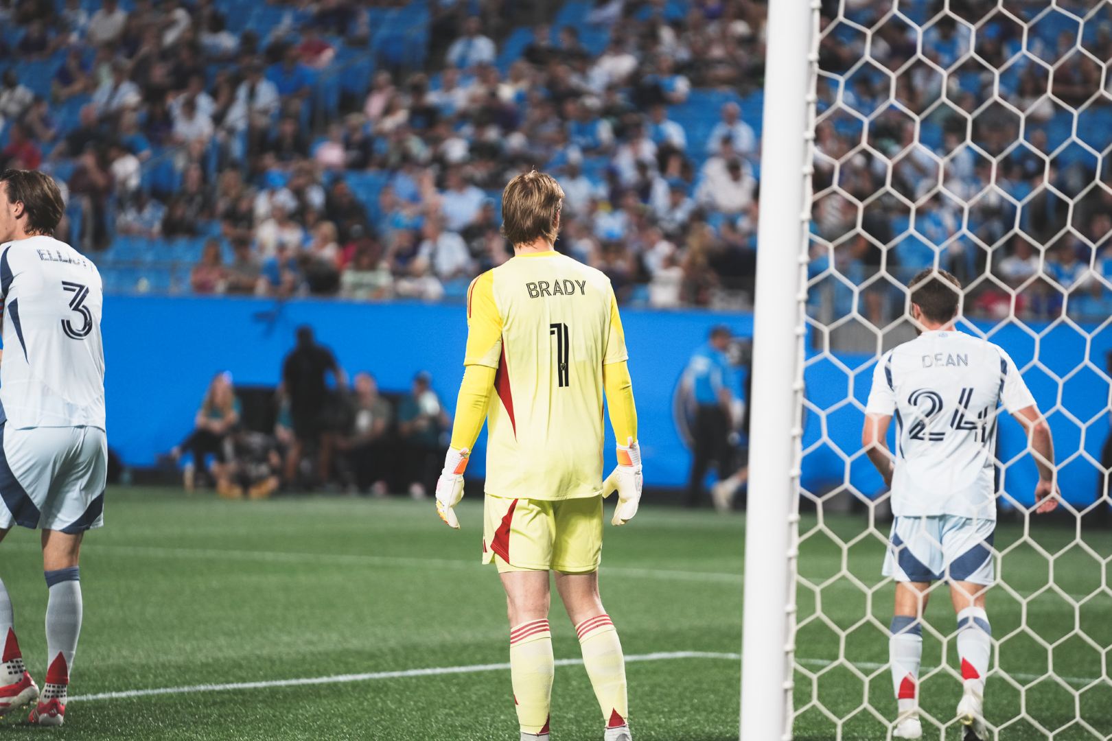 Jack Elliott, Chris Brady and and Jonathan Dean look on as the Fire play Charlotte FC on May 17, 2025