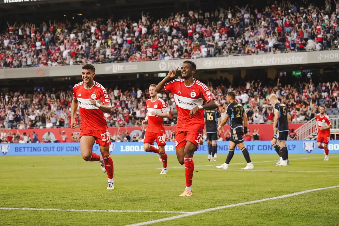 Maren haile Selassie celebrates after scoring a goal against the Philadelphia Union on July 3, 2024